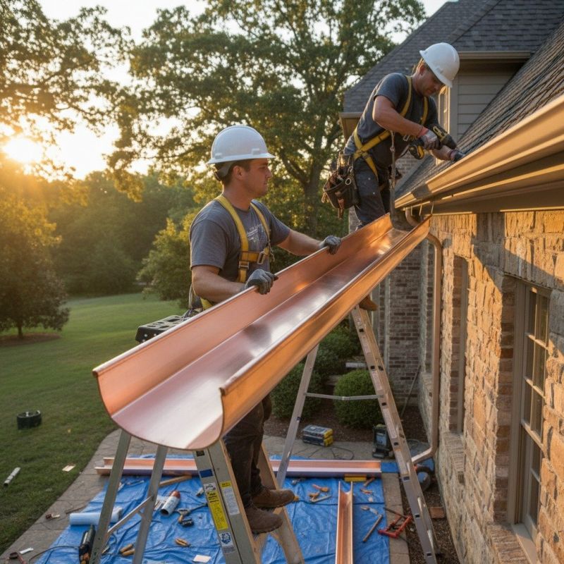 Copper Gutter Service detail
